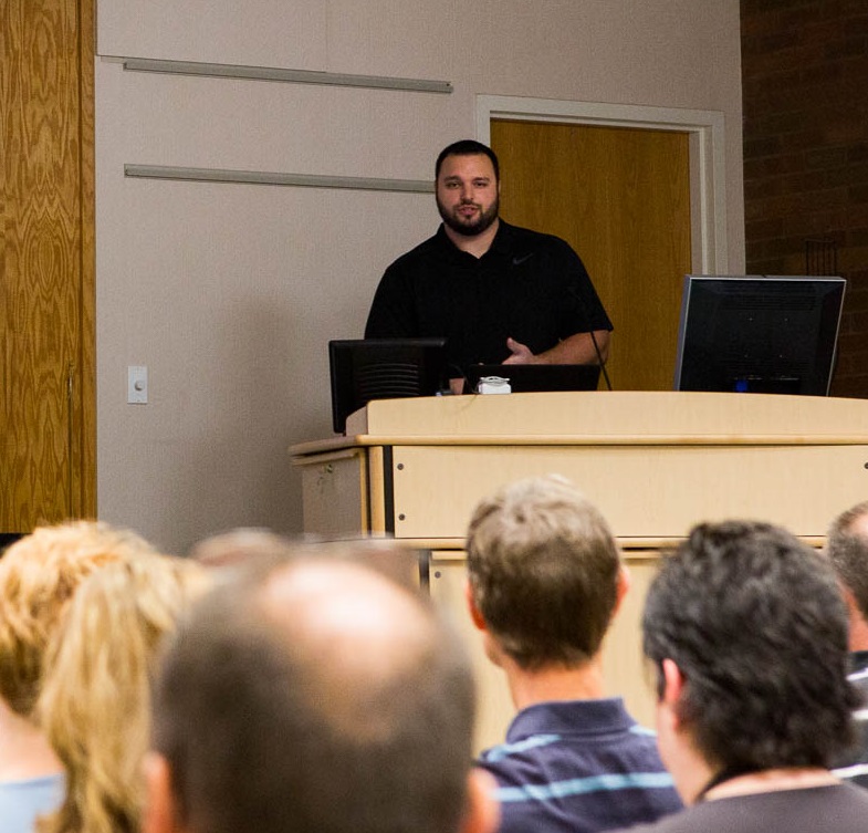 Student Dominic Centuroni gives capstone presentation Student Dominic Centuroni gives capstone presentation