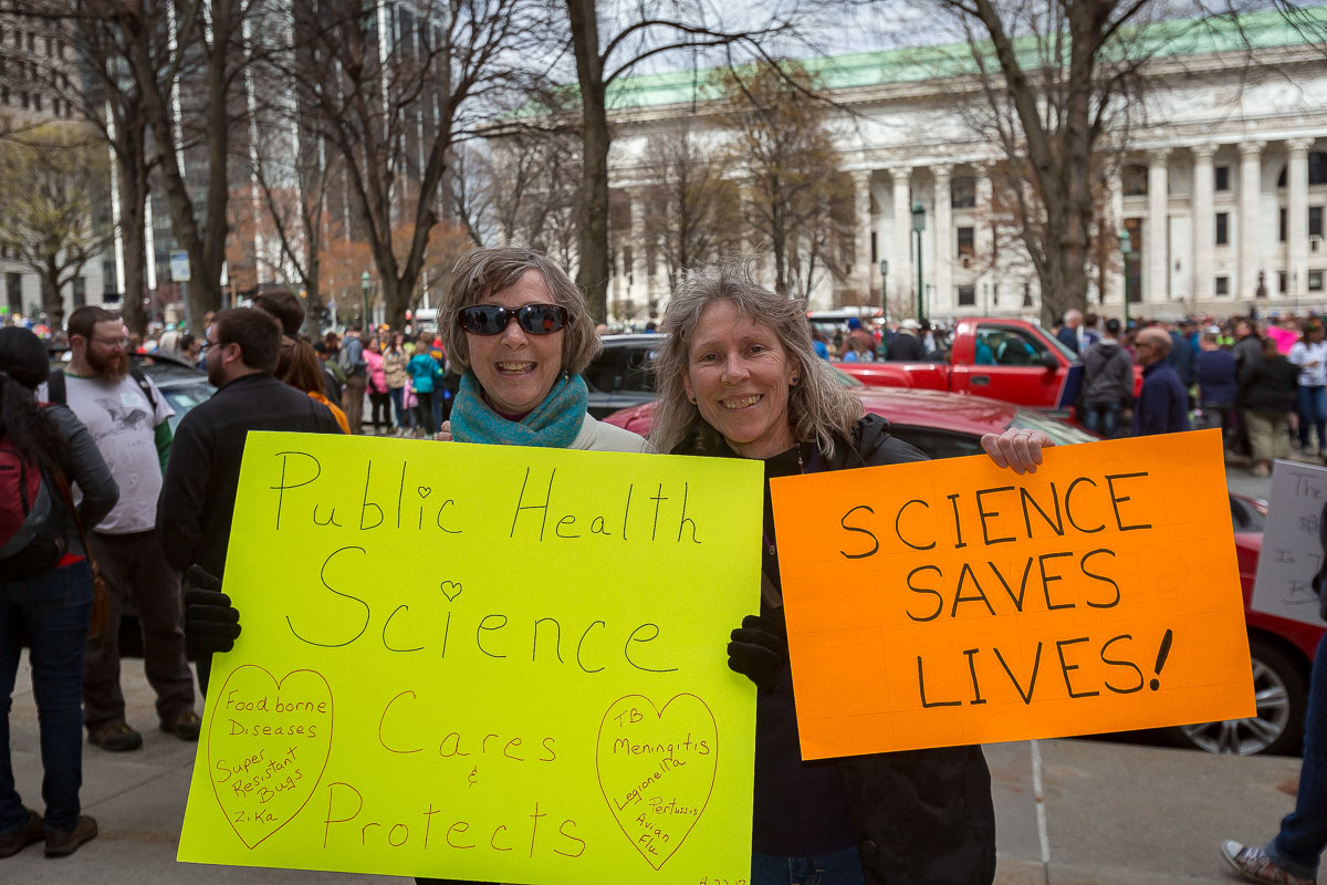 Wadsworth Center scientists at the Albany March for Science