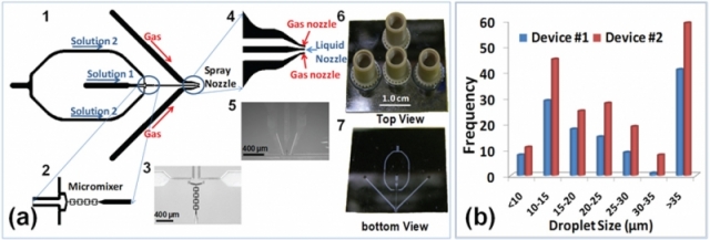 Experimental setup with microspray generation shown