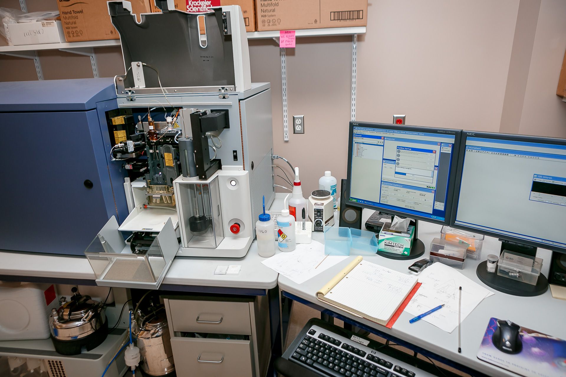 The Becton Dickinson FACSAria II Cell Sorter The Becton Dickinson FACSAria II Cell Sorter