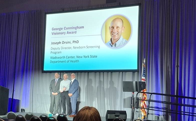Joseph Orsini, PhD receives the George Cunningham Visionary Award