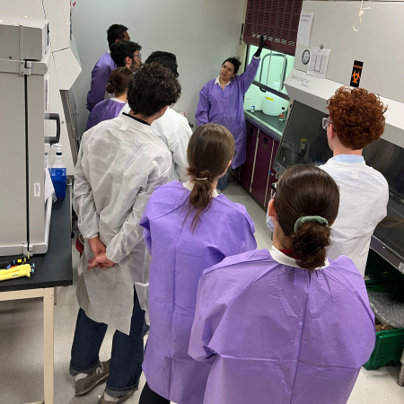 PHLA interns in teaching lab