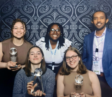 RPI students and mentor with awards won at conference RPI students and mentor with awards won at conference