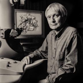 Dr. Frank at his Wadsworth Center Laboratory in Albany