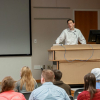 Dr. Matthew Kohn, REU Program Director at the 2017 Open House